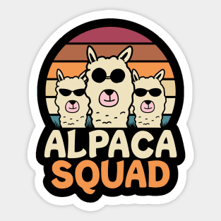 Alpaca Squad Llama Sticker
